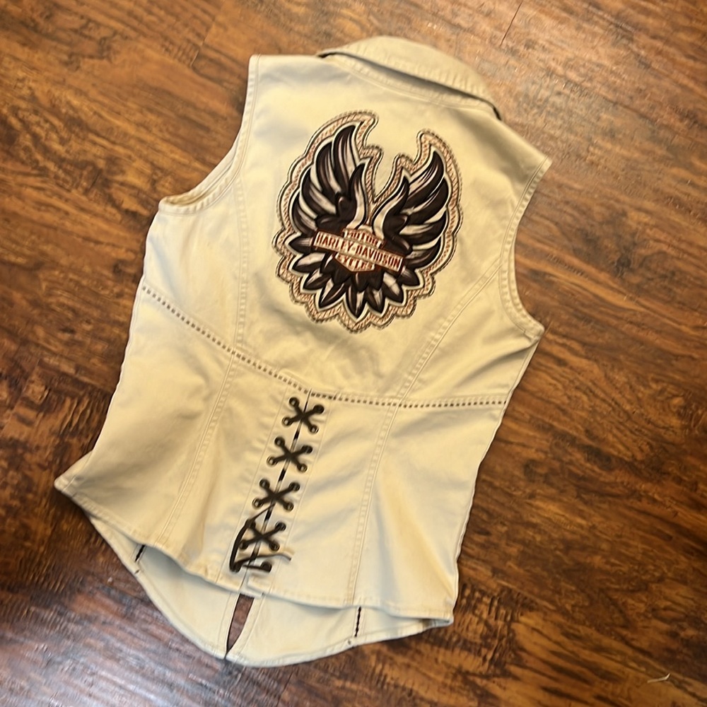 Harley Davidson Zip-up Top - size Medium